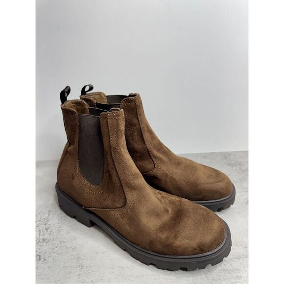 Nine West Boots Size 9 Brown Chelsea Lug Sole Booties NEW - Picture 3 of 7